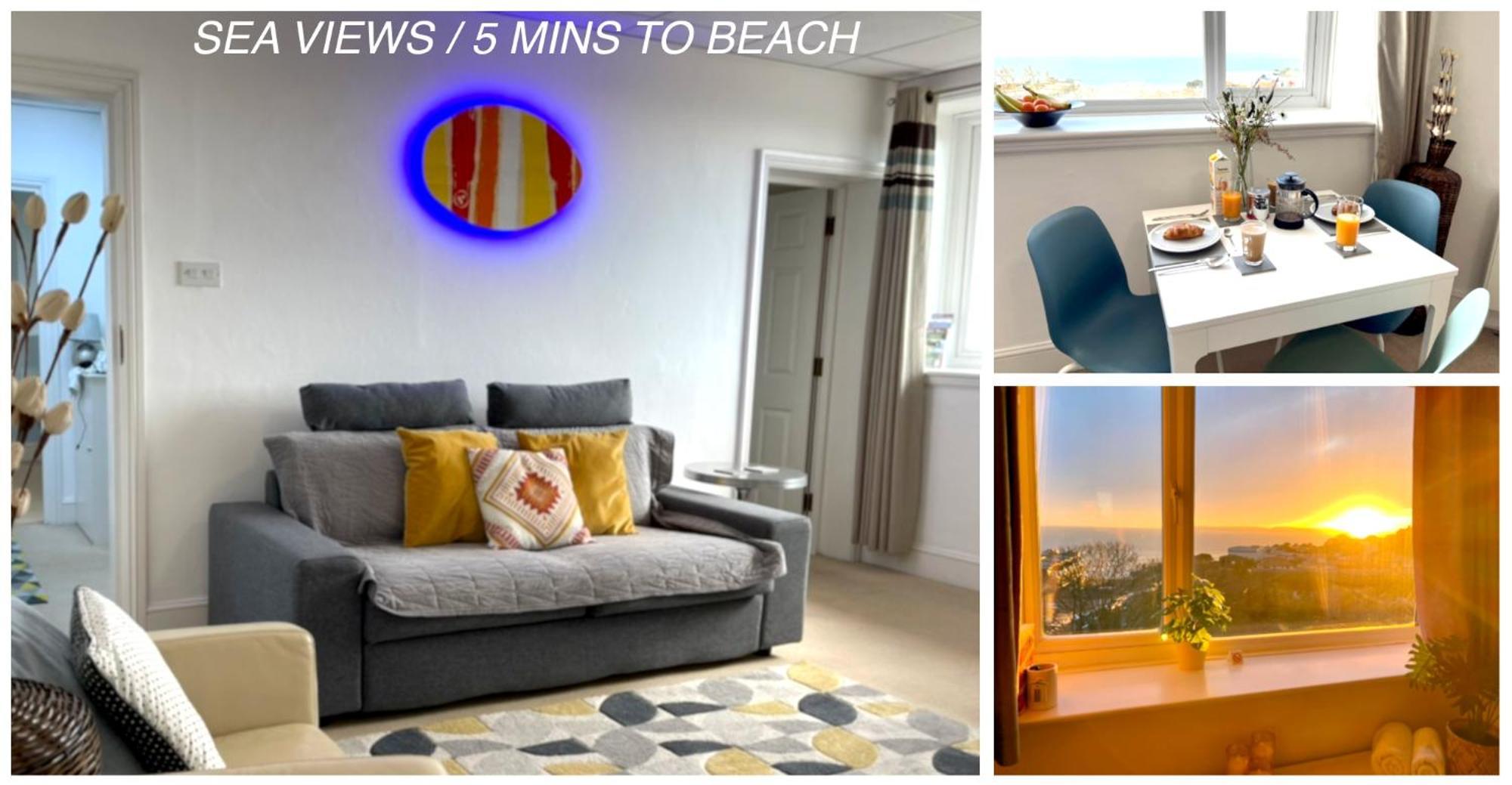 Sea View Family Stay By Beach Gym & Parking ボーンマス エクステリア 写真